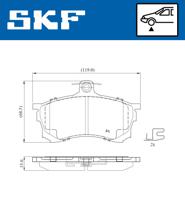 Remblokkenset, schijfrem SKF, u.a. für Audi - thumbnail