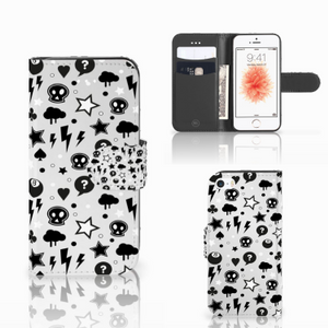 Telefoonhoesje met Naam Apple iPhone 5 | 5s | SE Silver Punk