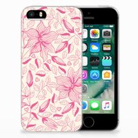 Apple iPhone SE | 5S TPU Case Pink Flowers - thumbnail