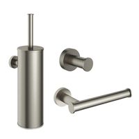 Hotbath Cobber toilet accessoireset 3 delig nikkel geborsteld CBA03GN / CBA04GN / CBA11GN