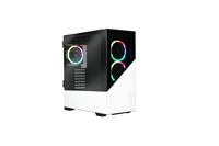 ENERMAXK8 ATX Mid Tower Gaming PC behuizing van gehard glas, incl. 3 x ARGB PWM 12cm ventilatoren Snow White - USB3.2 Gen1 en USB3.2 Type C; ECA-EK8-WW-ARGB