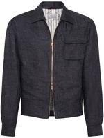 Brunello Cucinelli surchemise en lin - Noir