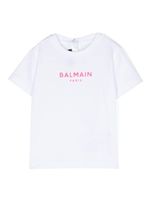 Balmain Kids t-shirt en coton à logo - Blanc