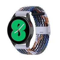 By Qubix - Compatible met Garmin Forerunner 55/245 / 645 - Braided nylon bandje - Multicolor Dark - Compatible Garmin bandje - Bandbreedte: 20mm