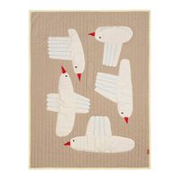 ferm LIVING Bird Plaid - L 80 x B 110 cm - Zand - thumbnail