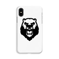 Angry Bear (white): iPhone X Volledig Geprint Hoesje - thumbnail