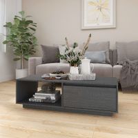 Salontafel 110x50x33,5 cm massief grenenhout grijs - thumbnail