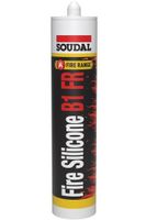 Soudal Fire Silicone B1 FR | Brandwerende siliconenkit | Zwart | 300 ml - 147411 - thumbnail