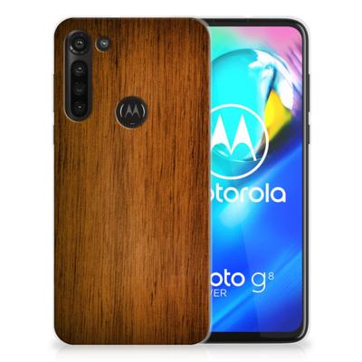 Motorola Moto G8 Power Bumper Hoesje Donker Hout Motorola Moto G8 Power Bumper Hoesje Donker Hout