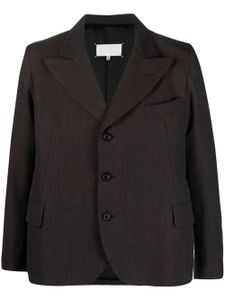 Maison Margiela blazer en laine à simple boutonnage - Marron