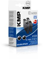 KMP Inktcartridge vervangt Epson 18XL, T1811 Compatibel 2-pack Zwart E145D 1622,4021 - thumbnail