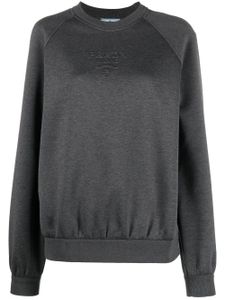 Prada sweat à logo embossé - Gris