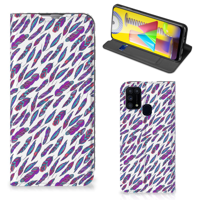 Samsung Galaxy M31 Hoesje met Magneet Feathers Color