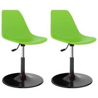 vidaXL Eetkamerstoelen draaibaar 2 st PP groen