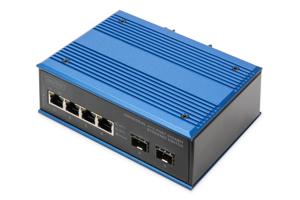 Digitus DN-651148 netwerk-switch Unmanaged Gigabit Ethernet (10/100/1000) Zwart, Blauw