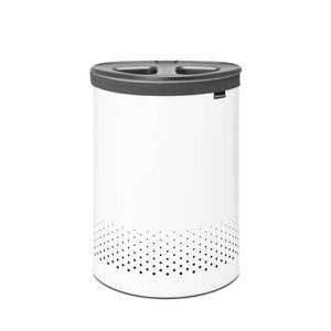 Brabantia Wasbox 55 liter - White / Dark Grey kunststof deksel