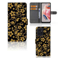 Xiaomi Redmi Note 12 4G Hoesje Gouden Bloemen