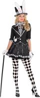 (847836) Adult Ladies New Dark Mad Hatter Costume (Small)