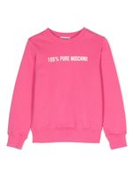 Moschino Kids sweat en coton à logo imprimé - Rose