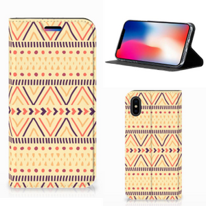 Apple iPhone X | Xs Hoesje met Magneet Aztec Yellow