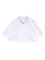 MSGM Kids chemise en coton à volants - Blanc