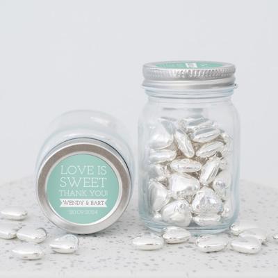 Mini Mason jar pastel mintgroen