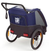 Polisport Kindertrailer met wandelkit grijs/blauw