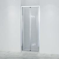 Saniclass ID05 Vouwdeur - 80x190cm - 6mm veiligheidsglas - alu profiel - anti kalk - chroom SW8415 - thumbnail