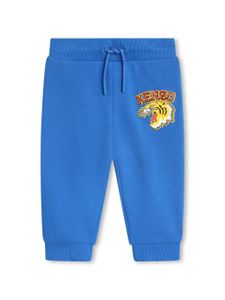 Kenzo Kids pantalon de jogging à logo imprimé - Bleu