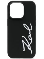 Karl Lagerfeld coque d'iPhone 14 Pro à logo imprimé - Noir