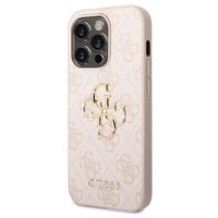 Guess 4G Big Metal Logo iPhone 14 Pro Max Hybrid Case - Roze - thumbnail