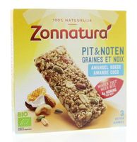 Zonnatura Pit en notenreep amandel & kokos 25 gr bio (3 st) - thumbnail