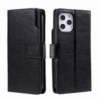 iPhone 12 Mini hoesje - Bookcase - Pasjeshouder - Portemonnee - Luxe - Kunstleer - Zwart