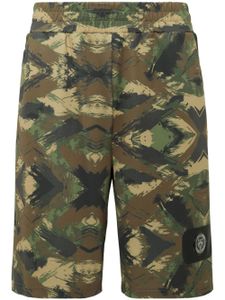 Plein Sport short élastiqué à patch logo - Vert