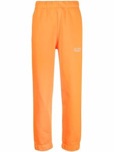 GANNI pantalon de jogging à logo brodé - Orange