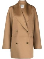 TOTEME manteau en laine à boutonnière croisée - Marron