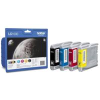 Pack 4 cartouches d'encre Brother compatible LC-1000 (Noir + Couleurs)