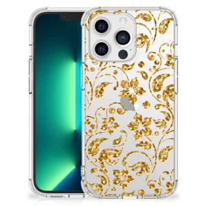 iPhone 13 Pro Max Case Gouden Bloemen