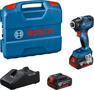 Bosch Professional GDR 18V-200 06019J2107 Accu-draaislagmoeraanzetter 18 V Li-ion Incl. 2 accus, Incl. lader, Brushless