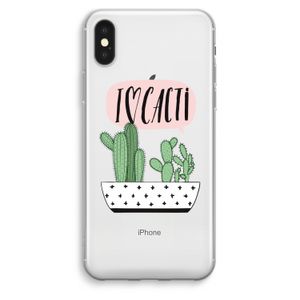 I love cacti: iPhone XS Max Transparant Hoesje