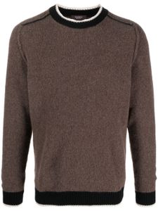 Peserico pull en maille à bords contrastants - Marron