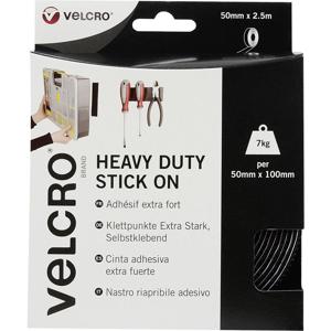 VELCRO® VEL-EC60245 Klittenband Om vast te plakken Haak- en lusdeel, Extra sterk (l x b) 2500 mm x 50 mm Zwart 2.5 m