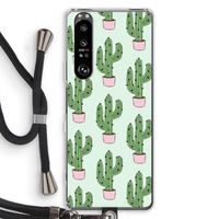 Cactus Lover: Sony Xperia 1 III Transparant Hoesje met koord