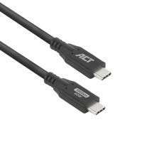 ACT USB C 60W kabel, 10Gbps, 4K @60Hz USB C video-kabel, datakabel, oplaadkabel voor monitor, laptop, SSD, 0,50 m - AC7440