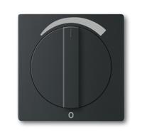 Busch-Jaeger Future Linear centraalplaat voor volumeregelaar met draaigreep opdruk, matzwart