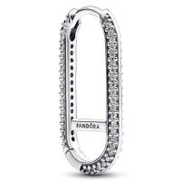 Pandora Me 292796C01 Oorhanger (1!) Hoop Pave Link Single zilver-zirconia wit