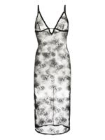 Fleur Du Mal robe longue Bouquet en dentelle - Noir