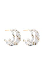 Maison Margiela boucles d'oreilles à anneaux - Blanc