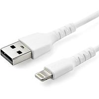 StarTech.com Premium USB-A naar Lightning Kabel 1m Wit - USB Type A naar Lightning Charge & Sync Oplaadkabel - Verstevigd met Aramide Vezels - Apple MFi Gecertificeerd - iPad Air iPhone12 (RUSBLTMM1M)