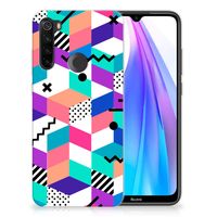 Xiaomi Redmi Note 8T TPU Hoesje Blokken Kleurrijk - thumbnail